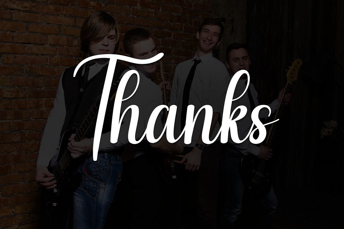 Boyband | Script Font, a Handwritten Font by Scratchones (Photo 9 of 9)