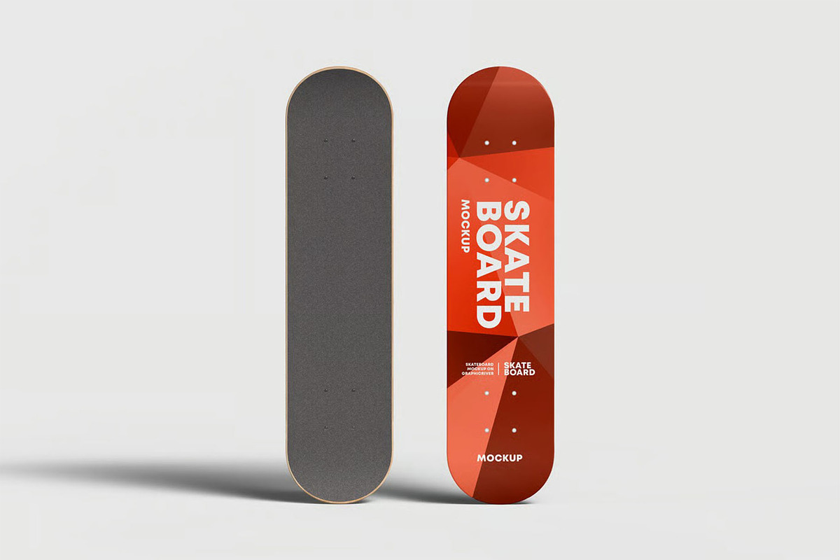 Skateboard Mockup, a Product Mockup by zippypixelstudio (Photo 3 of 8)