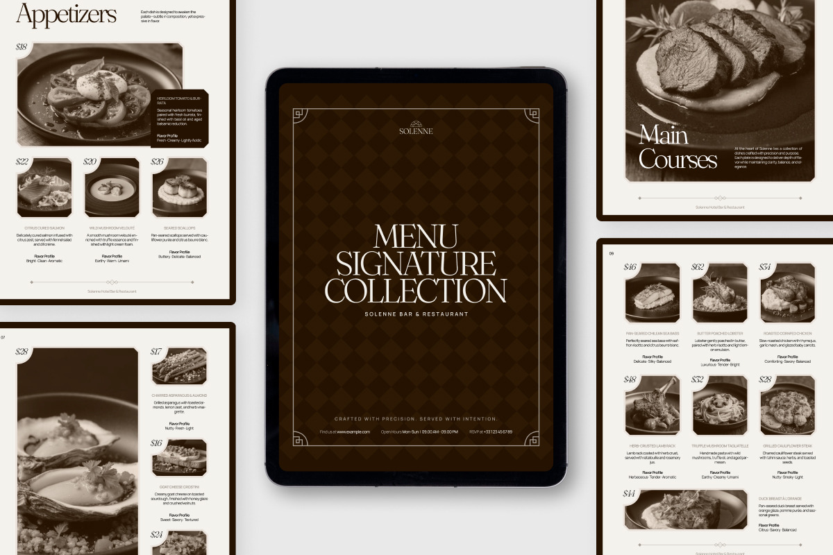 Restaurant Brochure Dark Edition, a Brochure Template by productype1 (Photo 4 of 6)