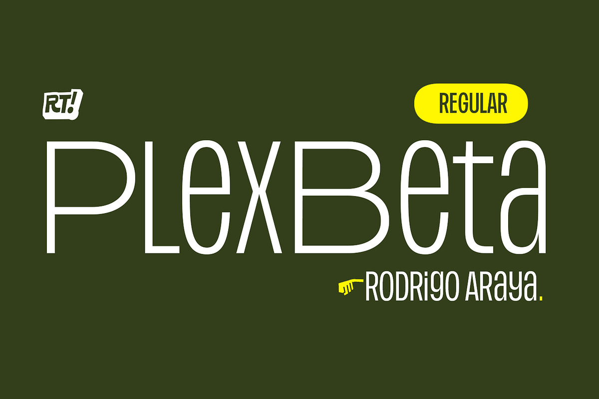 Plex Beta Regular, a Font by Rodrigo Typo (Photo 1 of 5)