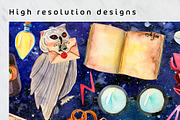 Magic school watercolor tumbler wrap, an Object Graphic by AnastasiaWatercolor (Thumbnail 5 of 5)