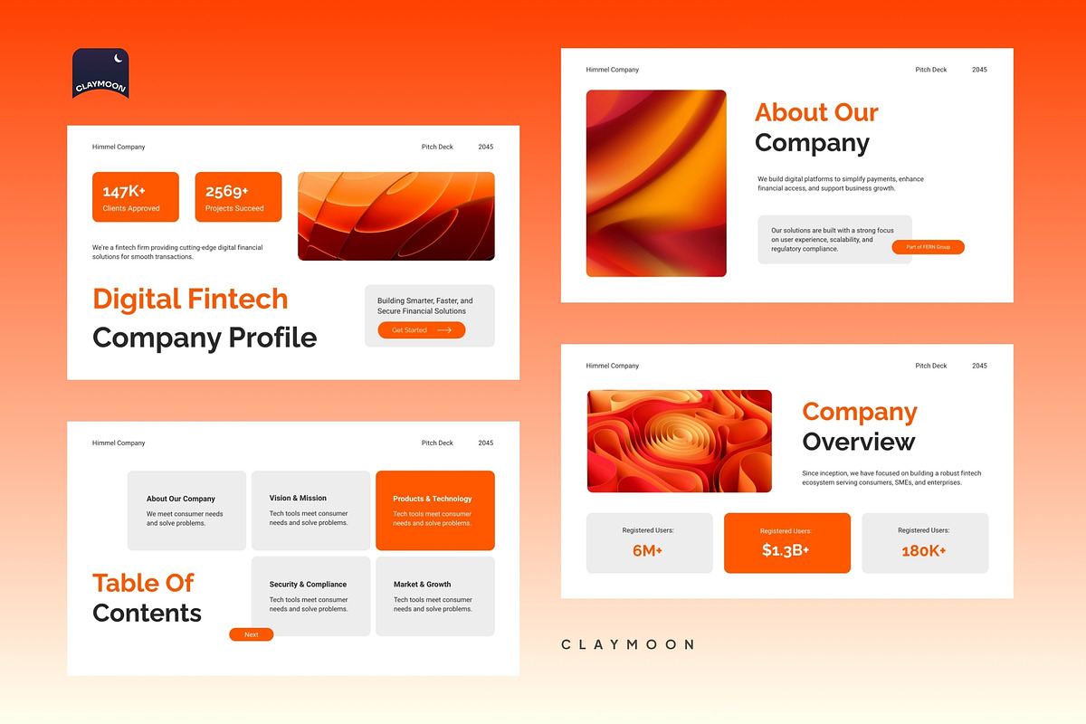 Digital Fintech Pitch Deck, a Presentation Template by Claymoon Lab (Photo 5 of 7)