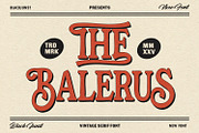 The Balerus – Vintage Serif, a Serif Font by Black Junst (Thumbnail 1 of 10)