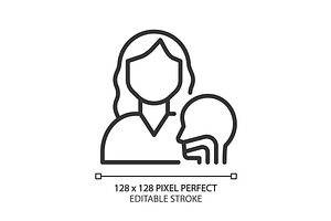 Otorhinolaryngology pixel perfect, an Outline Icon by IMG Visuals