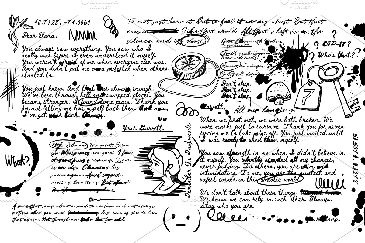 Hand write scribble letters with, a Texture Illustration by art PVP ...