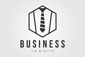 tie and tuxedo suit outline logo, a Graphic by Rizkaarishandy_shop