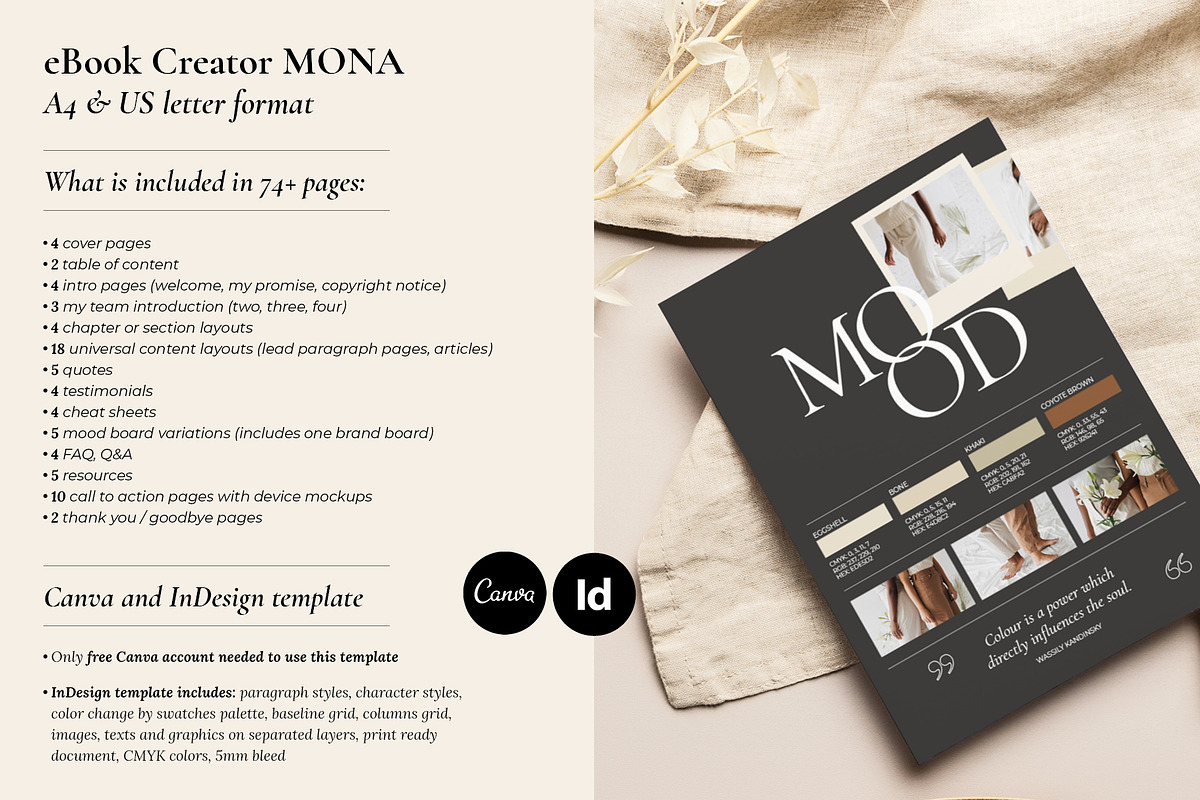 eBook for Coach / CANVA, INDD / Mona, a Magazine Template by Mirazz (Photo 2 of 21)