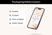 Thanksgiving Mobile Invitation, an Invitation Template by Adored Templates (Thumbnail 1 of 11)