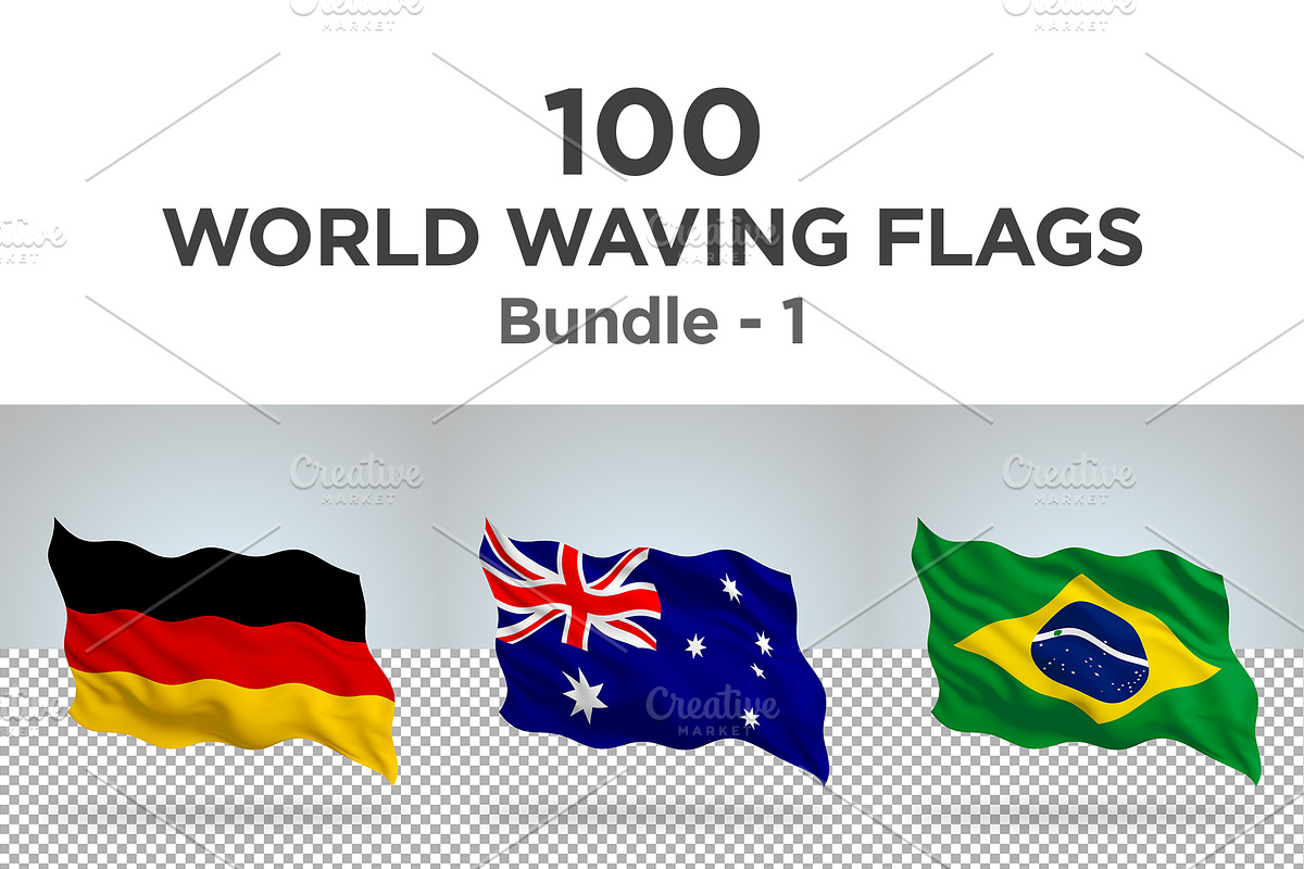 100 Countries Waving Flags - 1, an Object Graphic by shahsoft (Photo 1 of 11)
