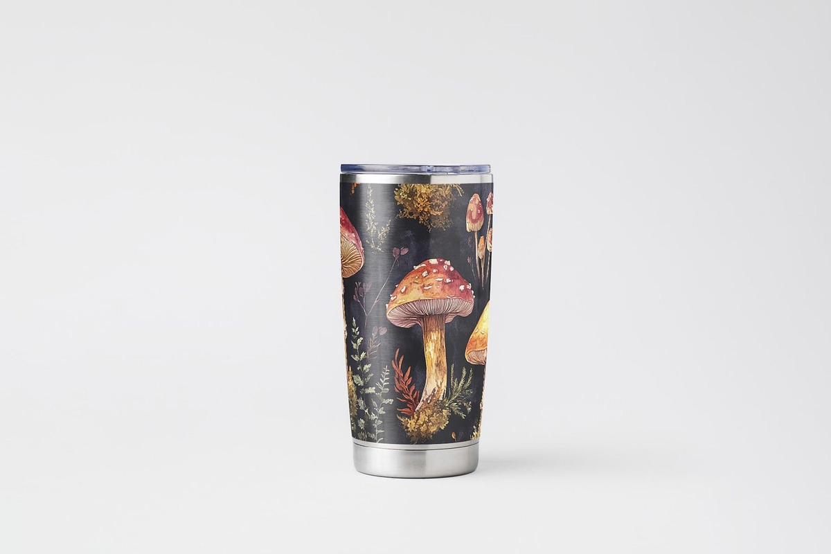 12 Darkwood Shrooms Seamless Pattern, a Pattern Graphic by Inknfolly (Photo 6 of 7)