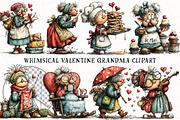 Whimsical Valentine Grandma Clipart, an Illustration by OK Design (Thumbnail 2 of 6)