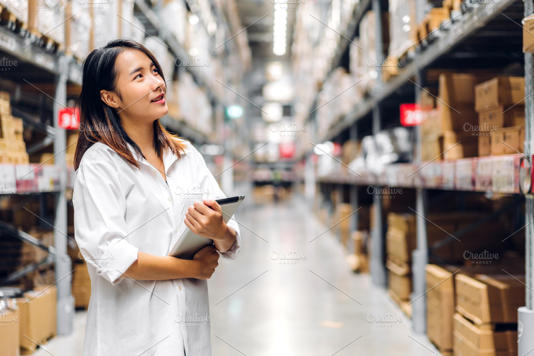 Portrait of asian manager worker wom containing shipping, business, and, a Person Photo by Art_Photo
