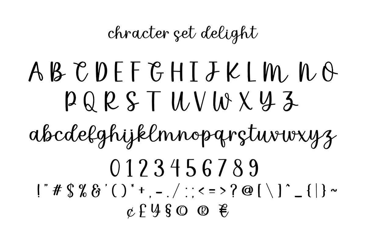 Delight - Handwritten Script Font, a Script Font by SaktiAvellin (Photo 7 of 8)