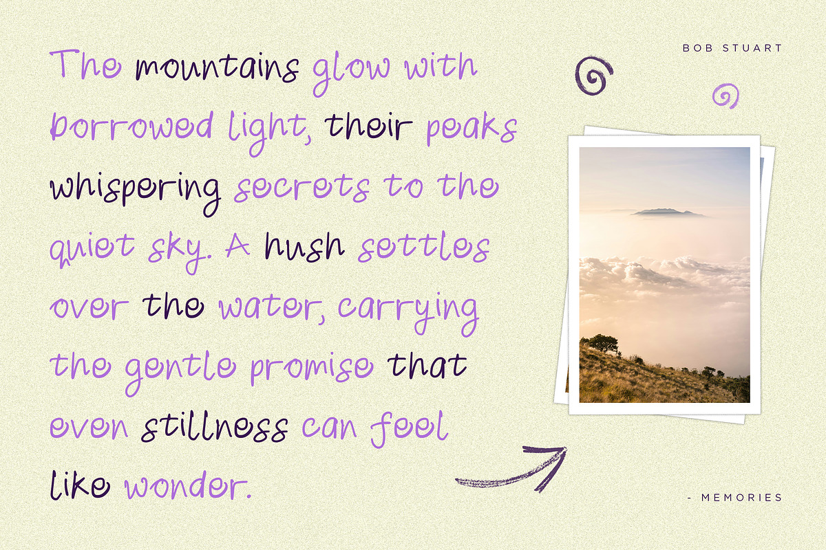 Purple Dream Handwritten, a Handwritten Font by Typehand Studio (Photo 9 of 10)