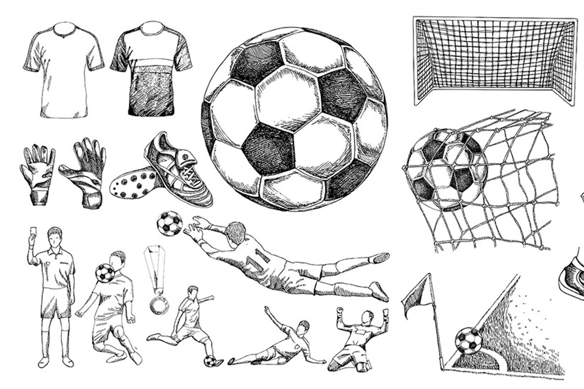 Soccer Drawing, an Illustration by Paperboxshop (Photo 1 of 3)