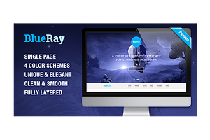 BlueRay - Single Page PSD Theme
