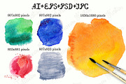 Ink Font, decor. Watercolor splash, a Script Font by Tatianakost49 (Thumbnail 4 of 5)