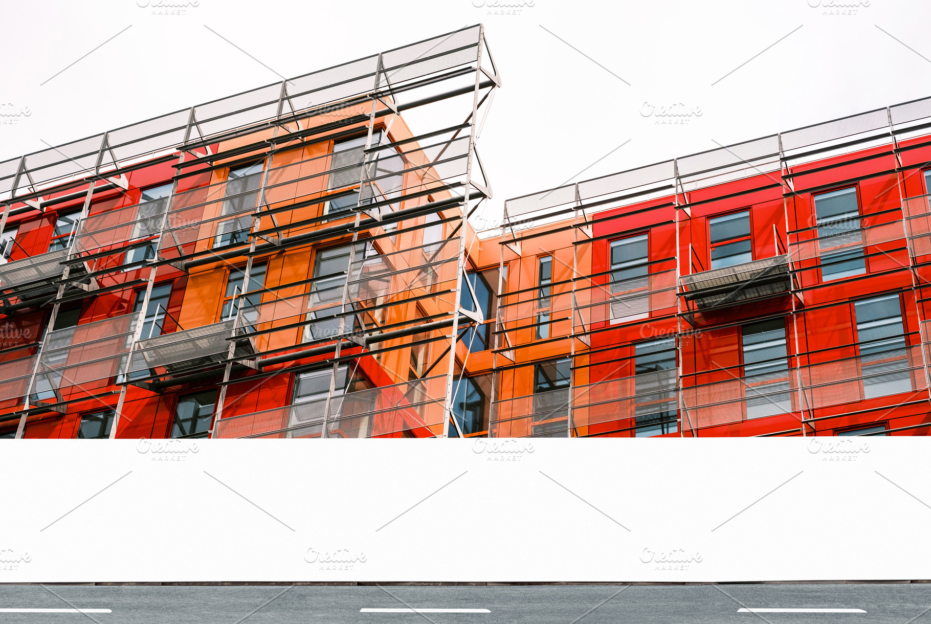 Blank construction site fence, an Industrial Photo by BOOCYS