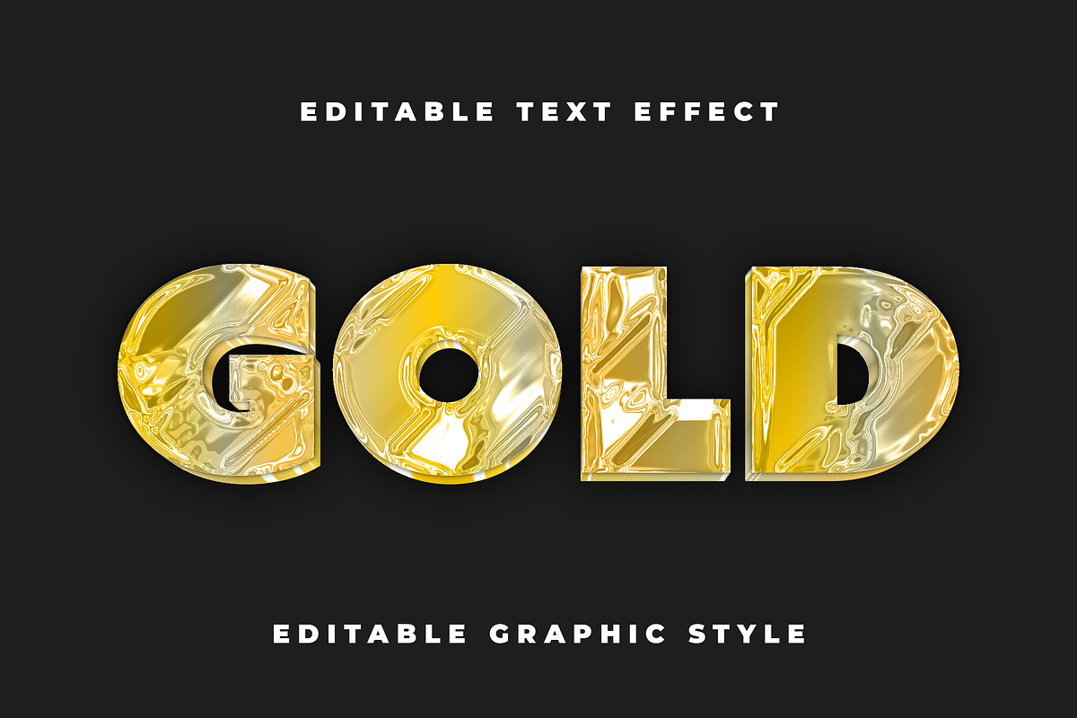 Glossy Gold Text Effect