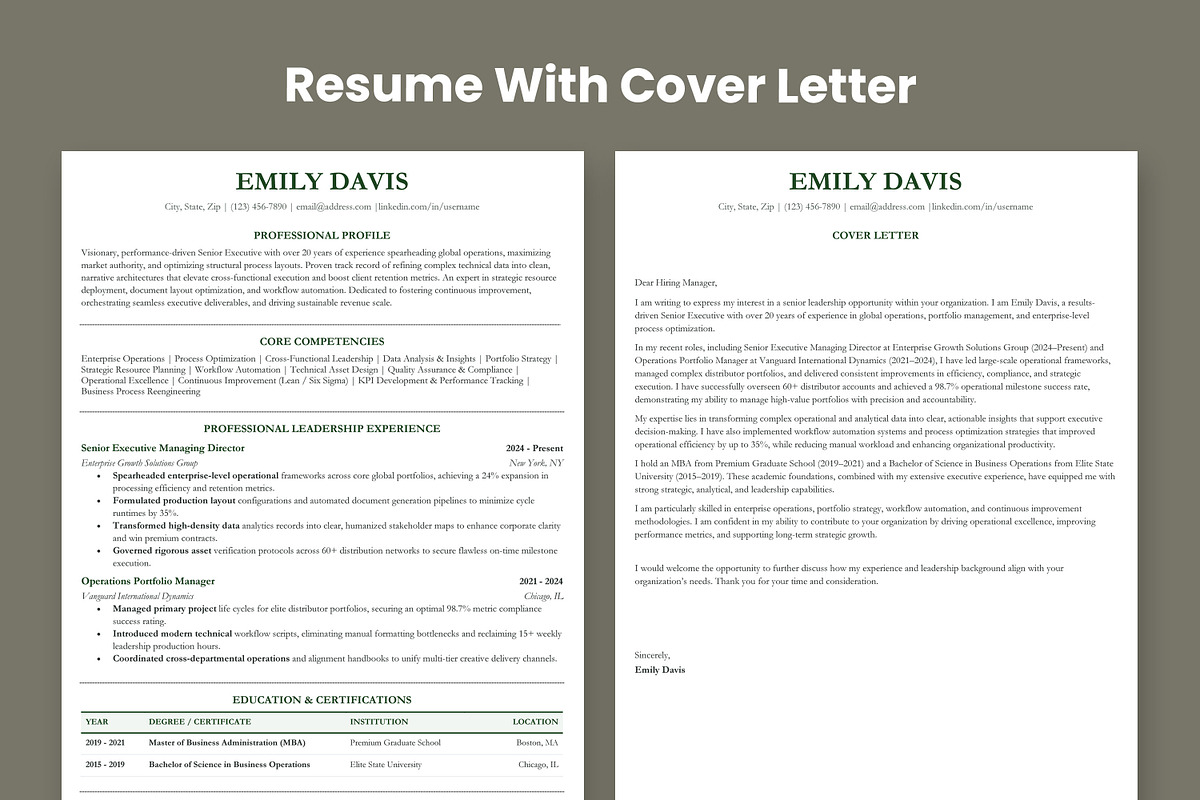 ATS Resume Template, a Resume Template by Anjum Ilyas (Photo 4 of 7)
