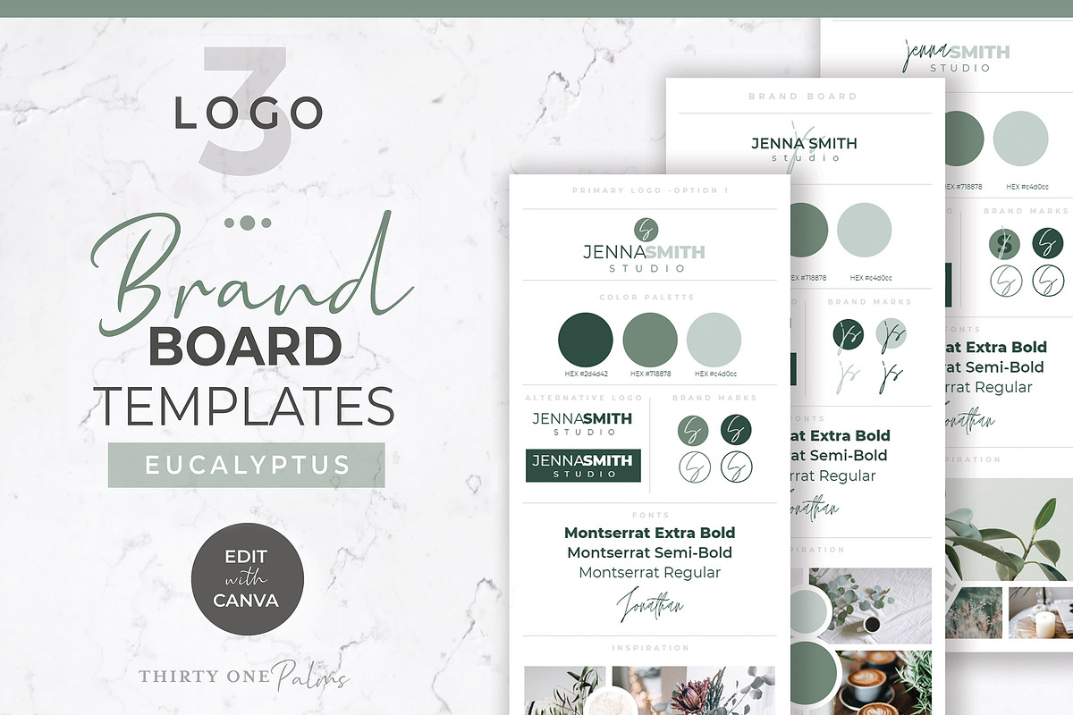 Brand Board Templates | Canva, a Presentation Template by Thirty One Palms Studio (Photo 1 of 7)