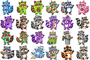 Funny Raccoon Clipart, an Animal Illustration by Forhadx5 (Thumbnail 4 of 8)