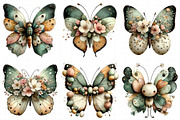 Whimsical Easter Butterfly Clipart, an Illustration by Daily.Designs (Thumbnail 3 of 8)