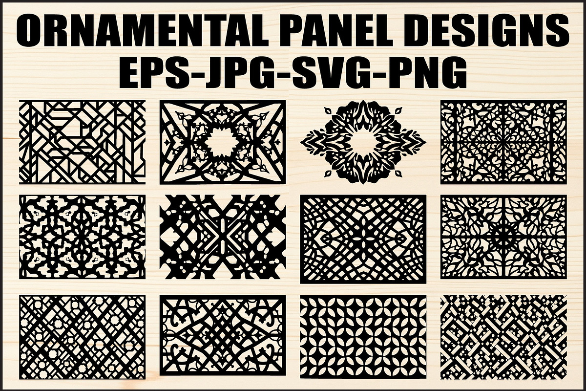Geometric Laser Cut Panel Set, an Object Graphic by jahid234 (Photo 1 of 13)