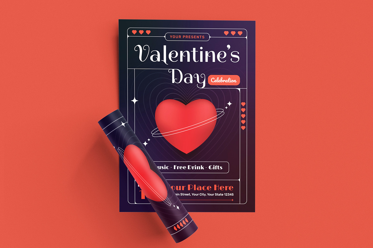 Valentine's Day Flyer Template, a Flyer Template by VictorThemes