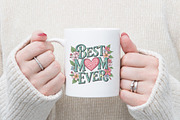 Best Mom Ever Mother's Day PNG, an Illustration by Watercolor design (Thumbnail 4 of 6)