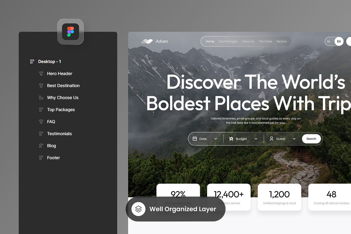 Adven -Adventure Travel Landing Page preview 2
