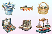 Fishing Sublimation Clipart, a Graphic by CitraGraphics (Thumbnail 2 of 4)