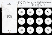 150 Instagram Highlight Covers, a Social Media Template by Studio Eburnean (Thumbnail 1 of 4)