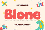 Blone - Bold Display Font, a Sans Serif Font by Afkari Studio (Thumbnail 1 of 11)
