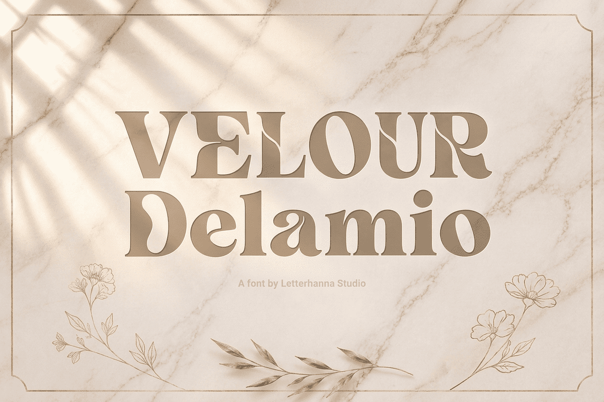 Velour Delamio Font, a Serif Font by Letterhanna Studio (Photo 10 of 11)