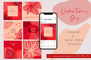 Valentine`s Day Instagram posts, a Poster Template by akovtun (Thumbnail 1 of 4)