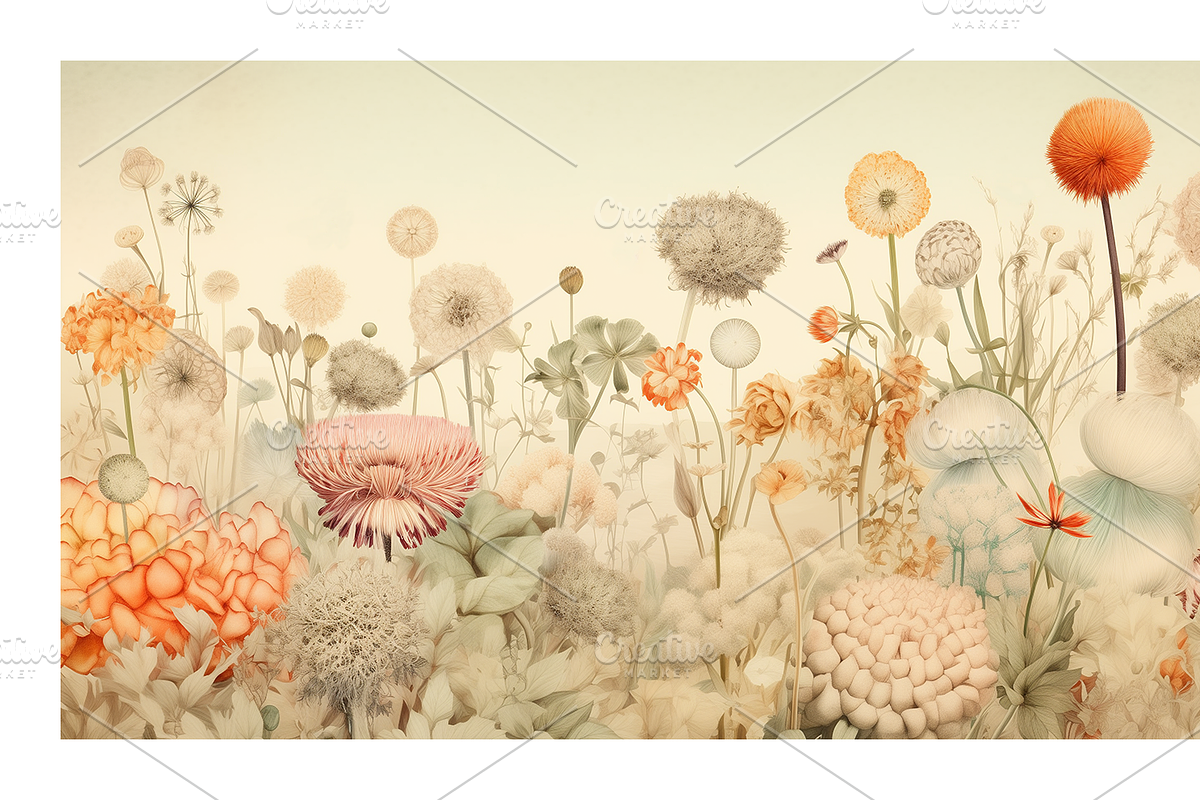 Zewe Collection · Retro Flowerscapes, a Decorative Illustration by milatovar (Photo 6 of 16)