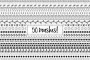 50 Doodle hand drawn brushes -BUNDLE, a Brush Add-On by Andrea De Oliveira (Thumbnail 3 of 5)