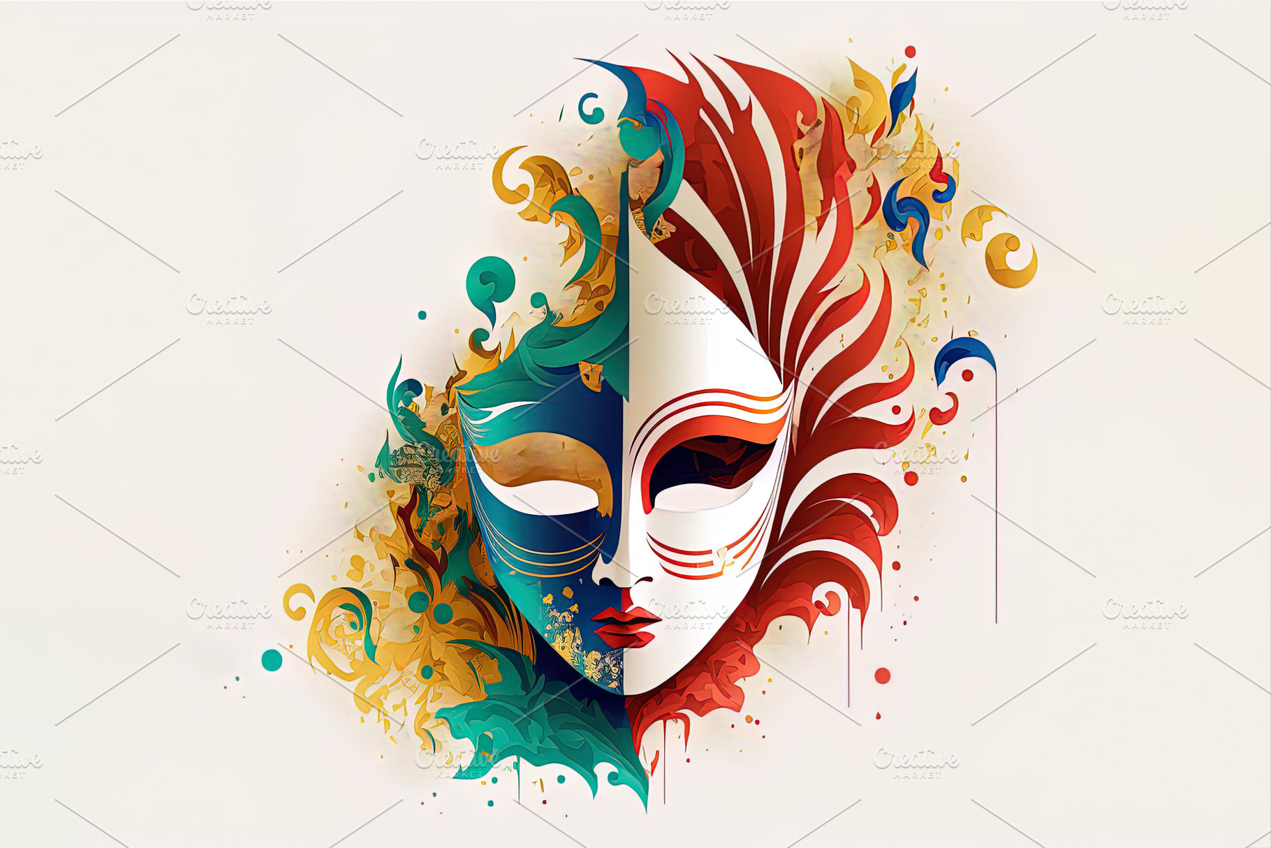 Festive Scene of Venice Carnival, an Abstract Photo by Shootdiem