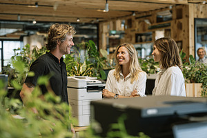 Office Team by Printer, a Business Photo by shahsoft