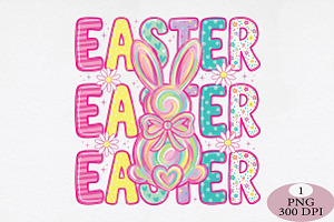 Boys Girls Easter Bunny Brushstroke, an Illustration by Daily.Designs