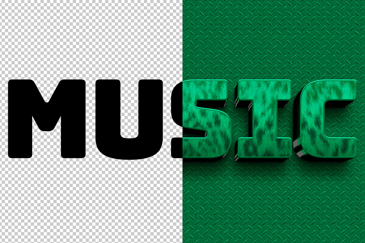 Music 3D editable text effect, a Layer Style Add-On by Hello Muh (Photo 2 of 2)