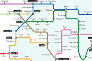World Metro Map Vector Illustration, an Education Illustration by asantosg (Thumbnail 5 of 9)