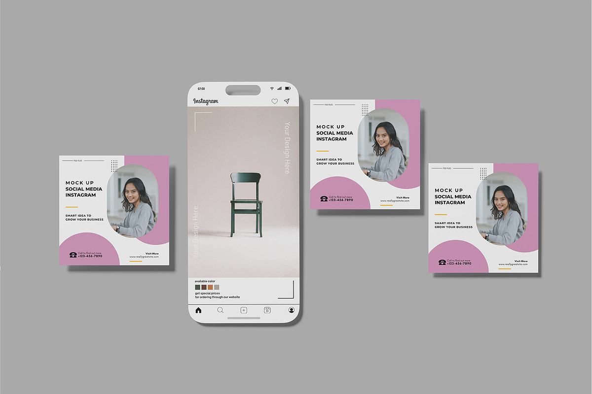 Mobile Social Media Post Mockup, a Social Media Template by rizalamora (Photo 4 of 11)