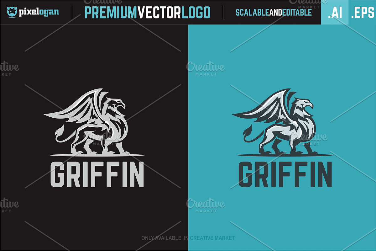 Proud Griffin Logo, a Branding & Logo Template by pixelogan (Photo 2 of 3)