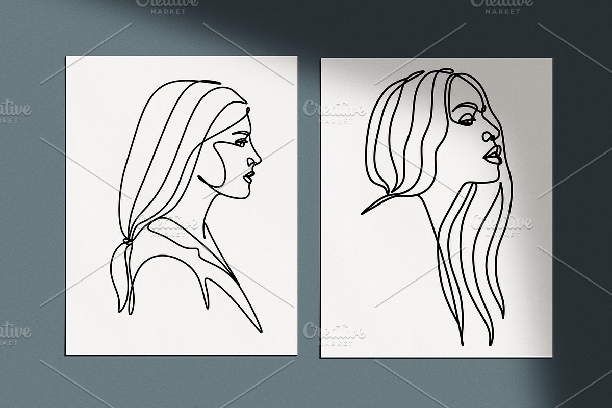 Woman Minimal Line Art Collection, an Illustration by velychko.ua (Photo 4 of 18)