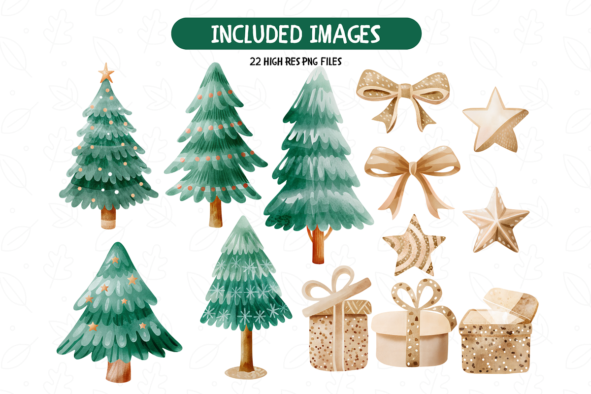 Christmas Trees Clipart, an Illustration by TatiMockup (Photo 3 of 4)