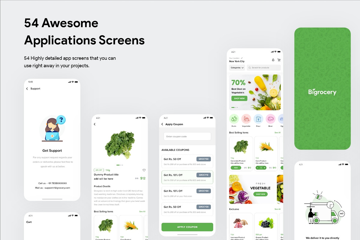 Bigrocery UI Kit, an UI Kit Template by SyalUIUX (Photo 5 of 8)