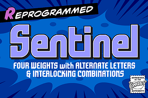 Sentinel - Bold Comic Book Logo Font