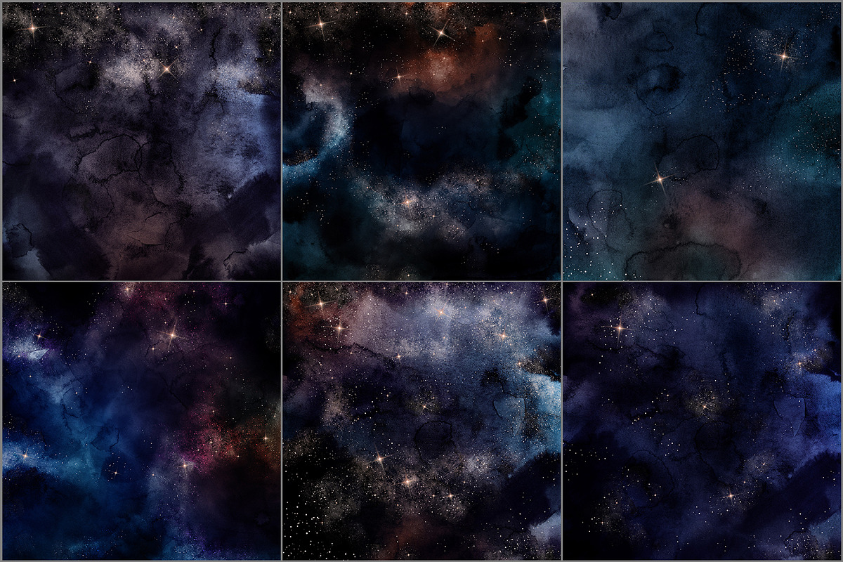 12 Starry night textures with stars, a Texture Graphic by PixelJungle
